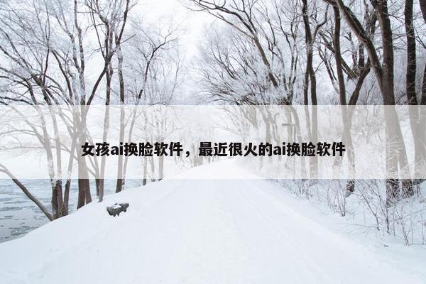女孩ai换脸软件，最近很火的ai换脸软件