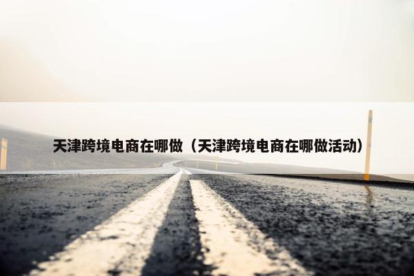 天津跨境电商在哪做（天津跨境电商在哪做活动）