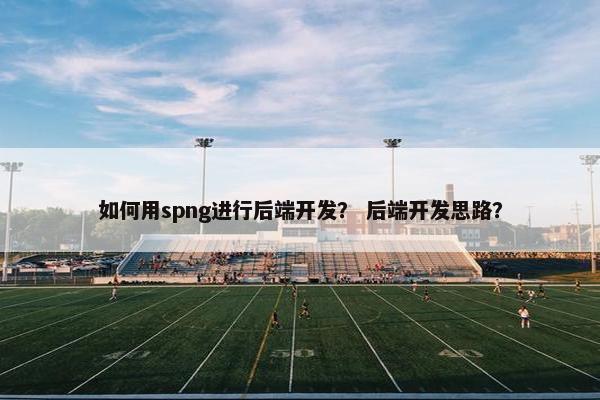 如何用spng进行后端开发？ 后端开发思路？