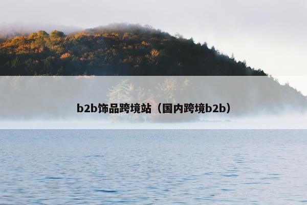 b2b饰品跨境站（国内跨境b2b）
