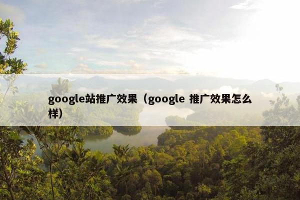 google站推广效果（google 推广效果怎么样）