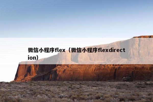 微信小程序flex（微信小程序flexdirection）