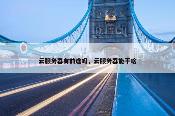 云服务器有前途吗，云服务器能干啥