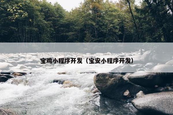 宝鸡小程序开发（宝安小程序开发）