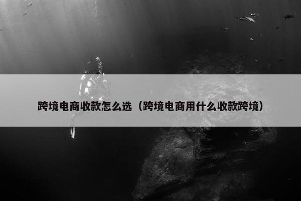 跨境电商收款怎么选（跨境电商用什么收款跨境）