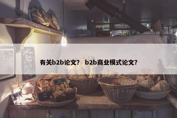 有关b2b论文？ b2b商业模式论文？