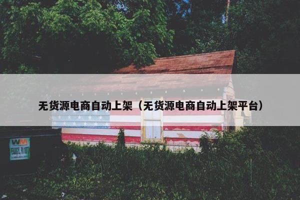 无货源电商自动上架（无货源电商自动上架平台）
