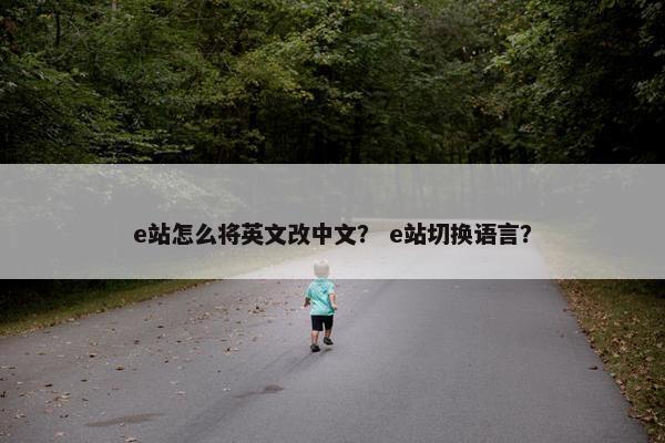 e站怎么将英文改中文？ e站切换语言？