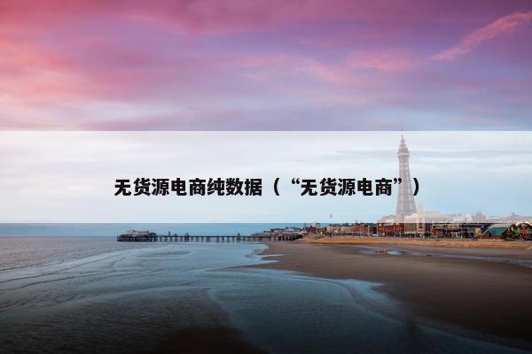 无货源电商纯数据（“无货源电商”）