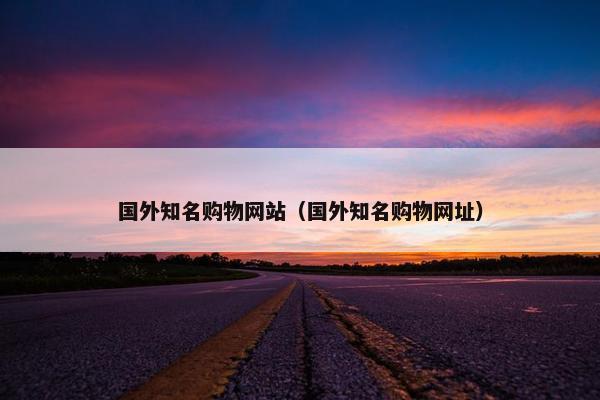 国外知名购物网站（国外知名购物网址）