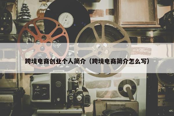 跨境电商创业个人简介（跨境电商简介怎么写）