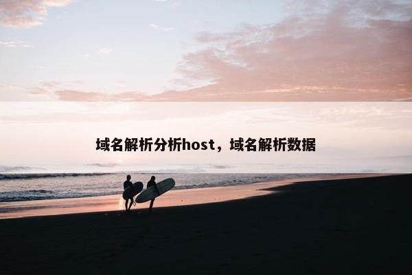 域名解析分析host，域名解析数据
