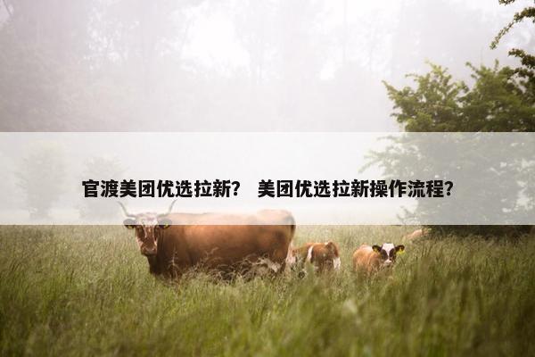 官渡美团优选拉新？ 美团优选拉新操作流程？