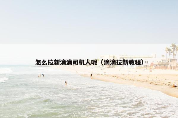 怎么拉新滴滴司机人呢（滴滴拉新教程）