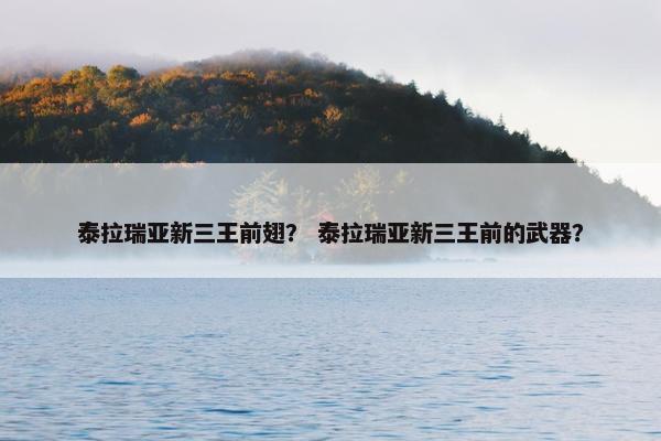 泰拉瑞亚新三王前翅？ 泰拉瑞亚新三王前的武器？