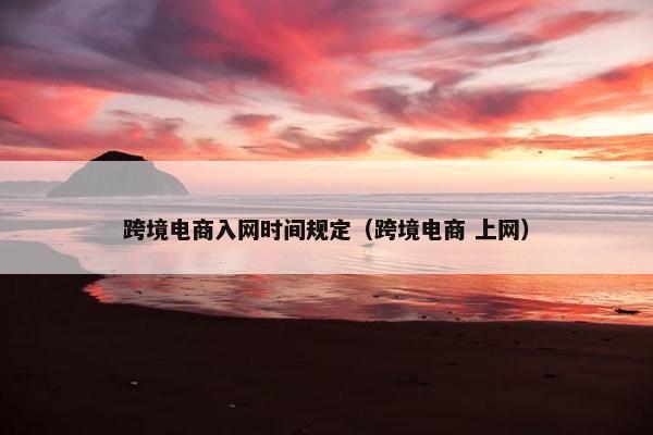 跨境电商入网时间规定（跨境电商 上网）