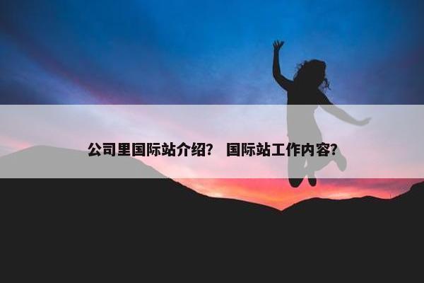 公司里国际站介绍？ 国际站工作内容？