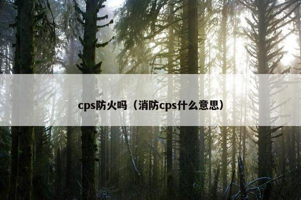 cps防火吗（消防cps什么意思）