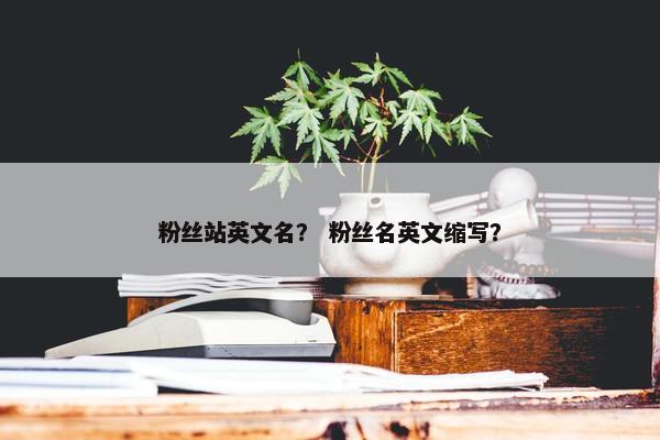 粉丝站英文名？ 粉丝名英文缩写？