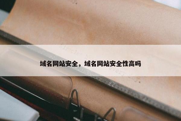 域名网站安全，域名网站安全性高吗