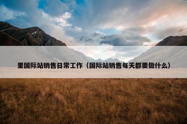 里国际站销售日常工作（国际站销售每天都要做什么）