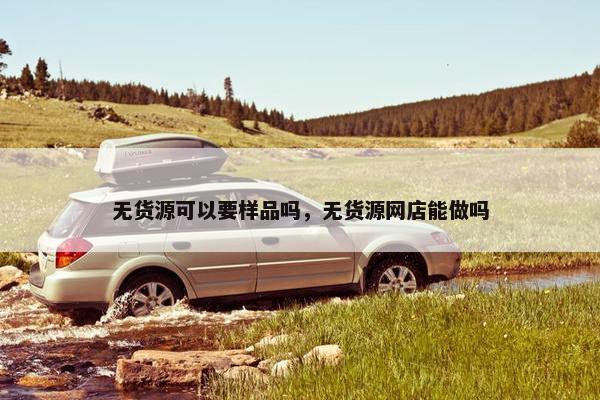 无货源可以要样品吗，无货源网店能做吗