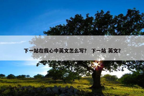 下一站在我心中英文怎么写？ 下一站 英文？