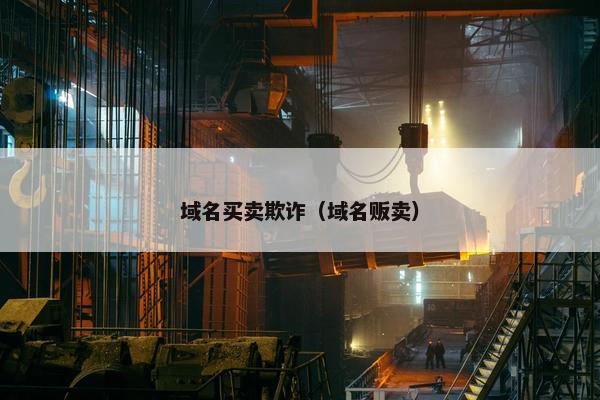 域名买卖欺诈（域名贩卖）