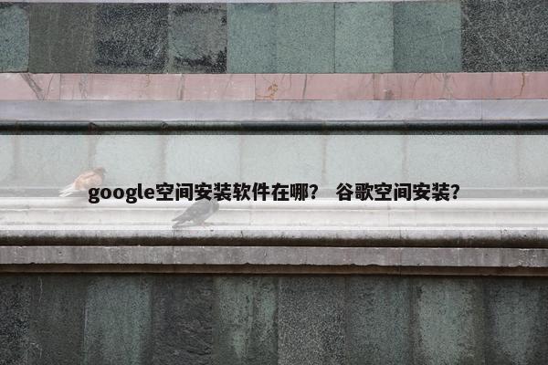 google空间安装软件在哪？ 谷歌空间安装？