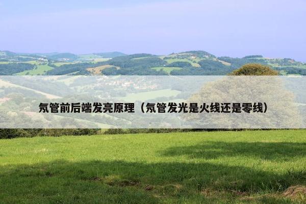 氖管前后端发亮原理（氖管发光是火线还是零线）