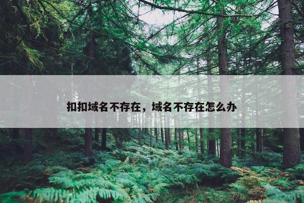 扣扣域名不存在，域名不存在怎么办
