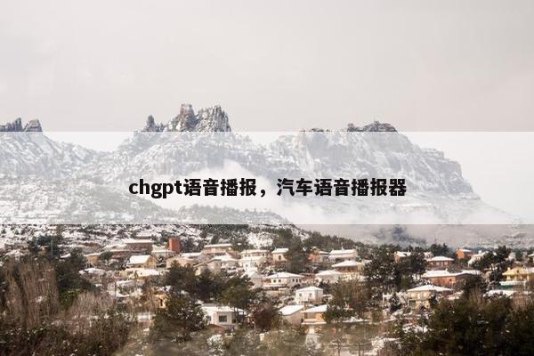 chgpt语音播报，汽车语音播报器