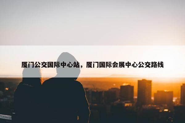 厦门公交国际中心站，厦门国际会展中心公交路线