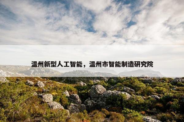 温州新型人工智能，温州市智能制造研究院
