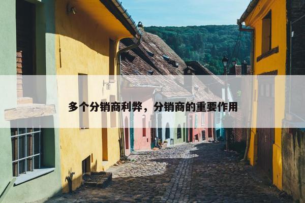 多个分销商利弊，分销商的重要作用