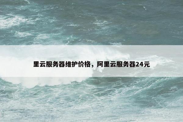 里云服务器维护价格，阿里云服务器24元