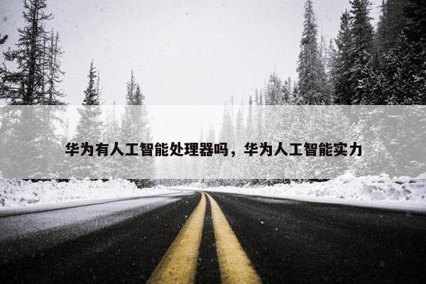 华为有人工智能处理器吗，华为人工智能实力