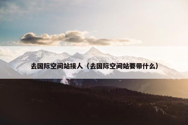 去国际空间站接人（去国际空间站要带什么）