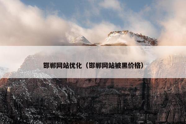 邯郸网站优化（邯郸网站被黑价格）