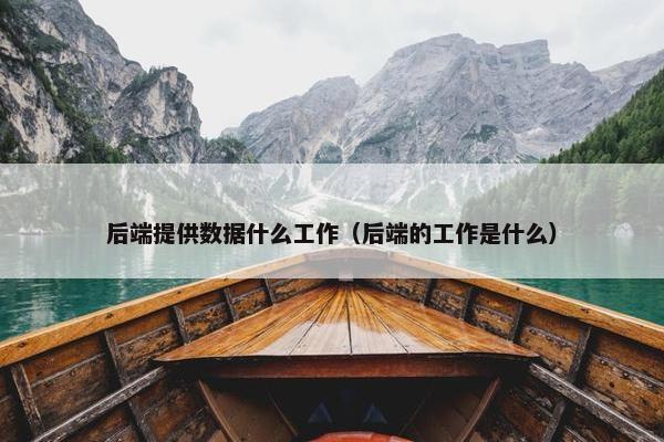 后端提供数据什么工作（后端的工作是什么）