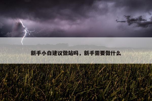 新手小白建议做站吗，新手需要做什么