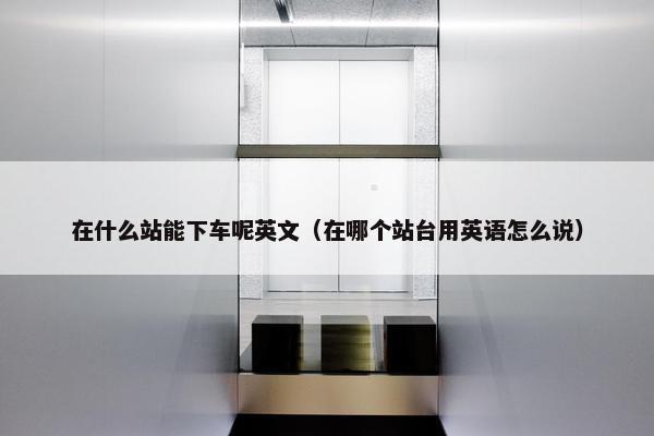 在什么站能下车呢英文（在哪个站台用英语怎么说）