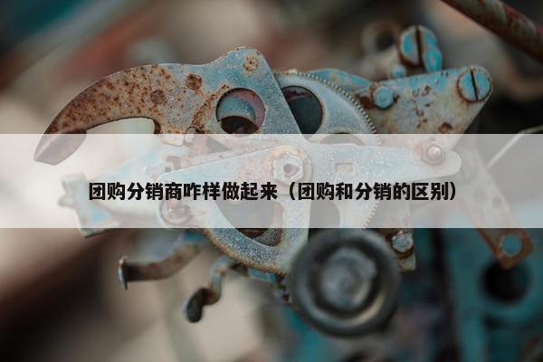 团购分销商咋样做起来（团购和分销的区别）