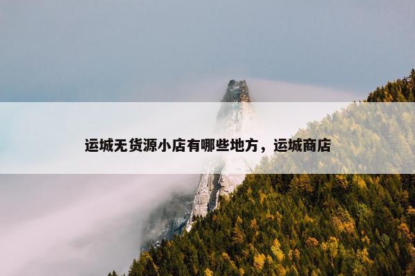 运城无货源小店有哪些地方，运城商店