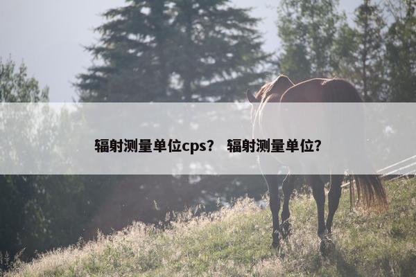 辐射测量单位cps？ 辐射测量单位？