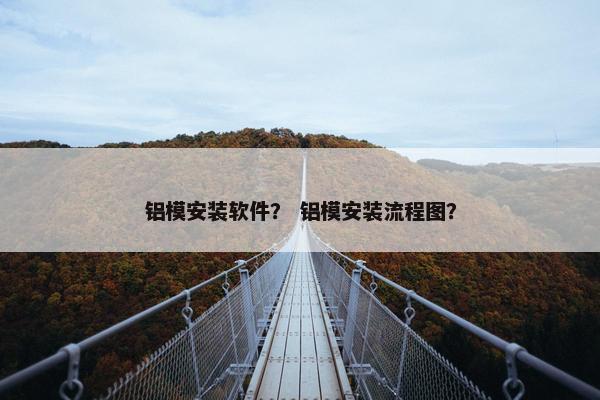 铝模安装软件？ 铝模安装流程图？