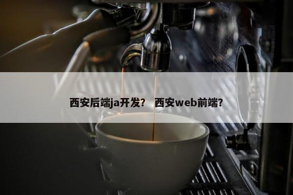 西安后端ja开发？ 西安web前端？