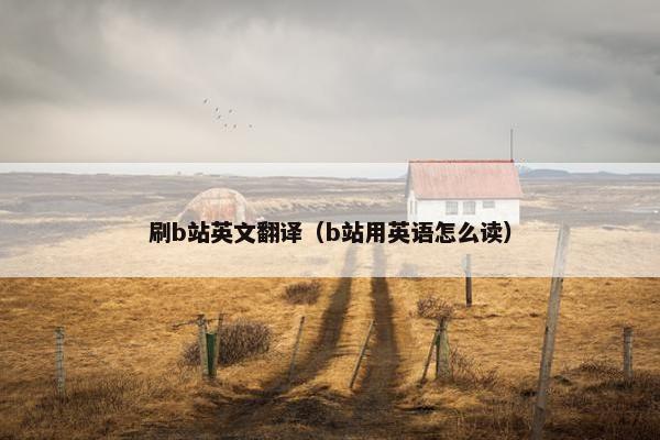 刷b站英文翻译（b站用英语怎么读）