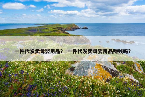 一件代发卖母婴用品？ 一件代发卖母婴用品赚钱吗？