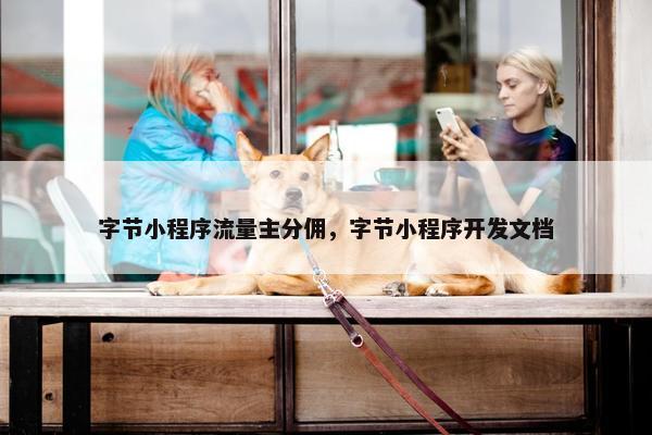 字节小程序流量主分佣，字节小程序开发文档